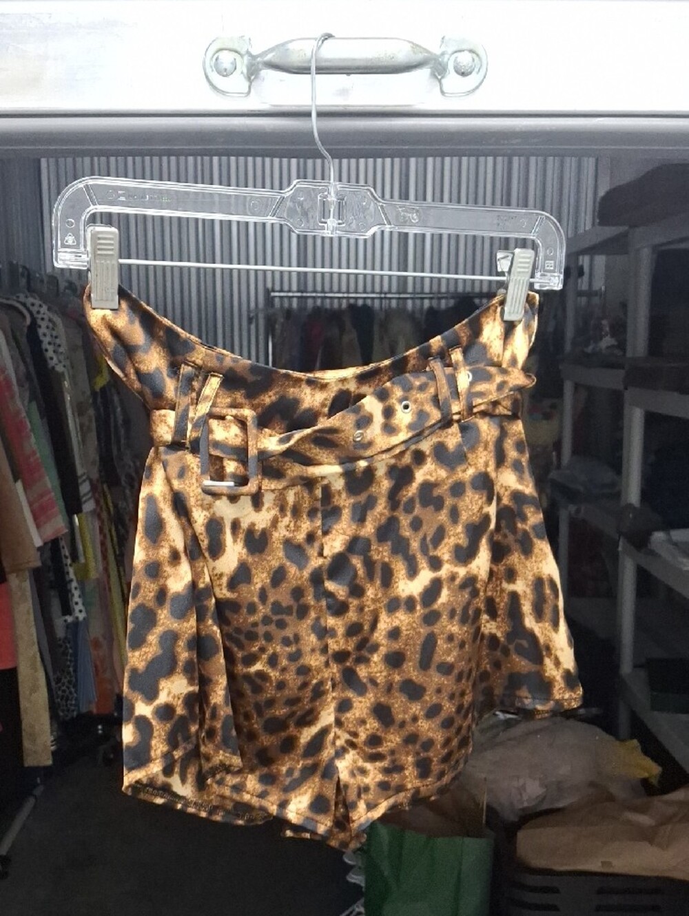 Leopard Print Women's Blazer Jacket - Tan/Black - Picture 2 of 9